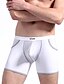 baratos Moda Íntima Exótica para Homem-Homens Básico Cueca Boxer / Cuecas - Normal, Sólido Cintura Média Branco Preto Azul M L XL / Verão