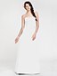cheap Bridesmaid Dresses-A-Line / Princess Strapless Floor Length Satin Bridesmaid Dress with Criss Cross by LAN TING BRIDE®