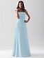 cheap Bridesmaid Dresses-Sheath / Column Strapless / Straight Neckline Floor Length Chiffon Bridesmaid Dress with Ruched by Lightinthebox / Open Back