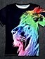 cheap Men&#039;s Casual T-shirts-Men&#039;s Daily Basic T-shirt - Animal Horse, Print Round Neck Black / Short Sleeve / Summer