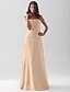 cheap Bridesmaid Dresses-Sheath / Column Strapless / Straight Neckline Floor Length Chiffon Bridesmaid Dress with Ruched by Lightinthebox / Open Back