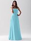 cheap Bridesmaid Dresses-Sheath / Column Strapless / Straight Neckline Floor Length Chiffon Bridesmaid Dress with Ruched by Lightinthebox / Open Back