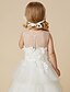 זול שמלות לילדות פרחים-נסיכה באורך הקרסול שמלה לנערת הפרחים  יום הולדת שמלת נשף חמודה סאטן עם אפליקציות מתאים 3-16 שנים