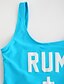cheap Women&#039;s Swimwear &amp; Bikinis-Women&#039;s Sporty Strap Red Purple Light Blue Cheeky One-piece Swimwear - Letter M L XL