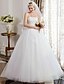 cheap Wedding Dresses-Ball Gown Wedding Dresses Strapless Floor Length Tulle Over Lace Strapless Vintage Inspired with Lace 2022