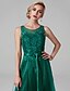 cheap Prom Dresses-A-Line Elegant Dress Prom Formal Evening Floor Length Sleeveless Scoop Neck Tulle with Beading Appliques 2024