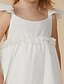 cheap Flower Girl Dresses-A-Line Knee Length Flower Girl Dress Wedding Cute Prom Dress Taffeta with Pleats Fit 3-16 Years