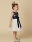 cheap Flower Girl Dresses-A-Line Knee Length Flower Girl Dress Cute Prom Dress Tulle with Sash / Ribbon Fit 3-16 Years