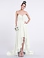 cheap Bridesmaid Dresses-A-Line Bridesmaid Dress Sweetheart Sleeveless Open Back Asymmetrical Chiffon with Ruched / Beading
