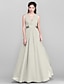 cheap Bridesmaid Dresses-A-Line Bridesmaid Dress V Neck Sleeveless Open Back Floor Length Chiffon with Sash / Ribbon / Bow(s) / Side Draping