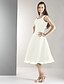 cheap Bridesmaid Dresses-A-Line Straps Knee Length Chiffon Bridesmaid Dress with Pleats