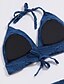 cheap Women&#039;s Swimwear-Women&#039;s Swimwear Bikini Swimsuit Blue Halter Neck Bathing Suits