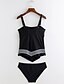 cheap Women&#039;s Swimwear &amp; Bikinis-Women&#039;s Strap Black Briefs Tankini Swimwear - Striped L XL XXL