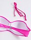 お買い得  レディース ビキニ&amp;スイムウェア-女性用 スイムウェア ビキニ 水着 プリント ピンク 水着 純色 タッセル