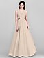 cheap Bridesmaid Dresses-A-Line Bridesmaid Dress V Neck Sleeveless Open Back Floor Length Chiffon with Sash / Ribbon / Bow(s) / Side Draping