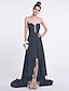 cheap Bridesmaid Dresses-A-Line Bridesmaid Dress Sweetheart Sleeveless Open Back Asymmetrical Chiffon with Ruched / Beading