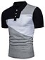 preiswerte Polo-Shirts für Herren-Herrn Einfarbig - Grundlegend / Street Schick Sport Polo, Hemdkragen Schlank Patchwork / Kurzarm