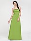 cheap Bridesmaid Dresses-A-Line / Princess Strapless Floor Length Satin Bridesmaid Dress with Criss Cross by LAN TING BRIDE®