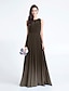cheap Bridesmaid Dresses-Sheath / Column Bridesmaid Dress Scoop Neck Sleeveless Floor Length Chiffon with Ruched 2022