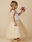 preiswerte Kleider für die Blumenmädchen-A-Linie Tee-Länge Blumenmädchenkleid Süßes Ballkleid Spitze mit Spitze Fit 3-16 Jahre