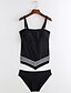 cheap Women&#039;s Swimwear &amp; Bikinis-Women&#039;s Strap Black Briefs Tankini Swimwear - Striped L XL XXL