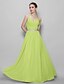 cheap Bridesmaid Dresses-A-Line Bridesmaid Dress Straps Sleeveless Open Back Floor Length Chiffon with Criss Cross