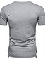 cheap Men&#039;s Casual T-shirts-Men&#039;s T shirt Tee Graphic V Neck White Black Light gray Dark Gray Short Sleeve Daily Patchwork Tops Cotton Basic / Summer / Summer