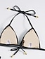 voordelige Bikini&#039;s &amp; Badmode-Dames Zwemkleding Bikini Zwempak Effen Zwart Wit Halternek Badpakken Effen