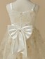 cheap Flower Girl Dresses-A-Line Tea Length Flower Girl Dress Pageant &amp; Performance Cute Prom Dress Lace with Bow(s) Fit 3-16 Years