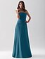 cheap Bridesmaid Dresses-Sheath / Column Strapless / Straight Neckline Floor Length Chiffon Bridesmaid Dress with Ruched by Lightinthebox / Open Back