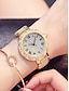 preiswerte Quarzuhren-Damen Armbanduhr Diamantuhr Goldene Uhr damas Chronograph leuchtend Imitation Diamant Analog Gold Silber / Zwei jahr / Japanisch