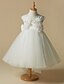 cheap Flower Girl Dresses-A-Line Knee Length Flower Girl Dress First Communion Cute Prom Dress Satin with Sash / Ribbon Fit 3-16 Years