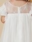 olcso Koszorúslányruhák kislányoknak-Szűk szabású Hosszú Virágoslány ruha Aranyos báli ruha Sifon val vel Rakott 3-16 éves korig alkalmas