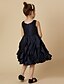 cheap Flower Girl Dresses-A-Line Knee Length Flower Girl Dress Cute Prom Dress Taffeta with Buttons Fit 3-16 Years