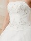 cheap The Wedding Store-Ball Gown Wedding Dresses Strapless Floor Length Beaded Lace Strapless Formal Sparkle &amp; Shine with Beading Appliques 2022