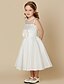 abordables Vestidos de dama de honor-A-Line Knee Length Flower Girl Dress First Communion Cute Prom Dress Taffeta with Sash / Ribbon Fit 3-16 Years