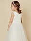 cheap Flower Girl Dresses-Princess Knee Length Flower Girl Dress Wedding Cute Prom Dress Satin with Lace Fit 3-16 Years