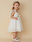 cheap Flower Girl Dresses-A-Line Knee Length Flower Girl Dress Wedding Cute Prom Dress Taffeta with Pleats Fit 3-16 Years