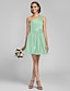 رخيصةأون فساتين الاشبينات-Ball Gown / A-Line Bridesmaid Dress One Shoulder Sleeveless Short / Mini Satin with Side Draping