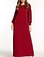 cheap Women&#039;s Dresses-Women&#039;s Daily Shift Dress - Solid Colored Spring Cotton Wine L XL XXL