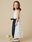 cheap Flower Girl Dresses-A-Line Knee Length Flower Girl Dress First Communion Cute Prom Dress Chiffon with Lace Fit 3-16 Years