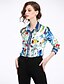 preiswerte Blusen und Hemden für Damen-Damen Blumen - Street Schick Hemd, Hemdkragen Druck