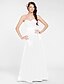cheap Bridesmaid Dresses-A-Line / Princess Strapless / Sweetheart Neckline Floor Length Satin Bridesmaid Dress with Sash / Ribbon / Criss Cross by LAN TING BRIDE®
