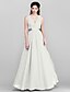 cheap Bridesmaid Dresses-A-Line Bridesmaid Dress V Neck Sleeveless Open Back Floor Length Chiffon with Sash / Ribbon / Bow(s) / Side Draping