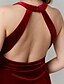 Χαμηλού Κόστους Φορέματα ειδικών περιστάσεων-Τρομπέτα / Γοργόνα Κομψό Μινιμαλιστική Αργίες Κοκτέιλ Πάρτι Χοροεσπερίδα Φόρεμα Βυθίζοντας το λαιμό Αμάνικο Ουρά Βελούδο με Πλισέ 2020