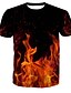 Χαμηλού Κόστους Ανδρικά μπλουζάκια casual-Ανδρικά T-shirt Βασικό Συνδυασμός Χρωμάτων Στρογγυλή Λαιμόκοψη Στάμπα Μαύρο / Κοντομάνικο / Καλοκαίρι