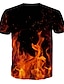 Χαμηλού Κόστους Ανδρικά μπλουζάκια casual-Ανδρικά T-shirt Βασικό Συνδυασμός Χρωμάτων Στρογγυλή Λαιμόκοψη Στάμπα Μαύρο / Κοντομάνικο / Καλοκαίρι