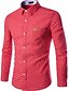 preiswerte Freizeithemden für Herren-Herren Hemd Plaid / Karomuster Kentkragen Grün Blau Rosa Rote Langarm Täglich Arbeit Bedruckt Schlank Oberteile