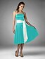 cheap The Wedding Store-Ball Gown / A-Line Bridesmaid Dress Strapless Sleeveless Color Block Knee Length Satin with Sash / Ribbon 2022