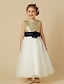 cheap Flower Girl Dresses-A-Line Ankle Length Flower Girl Dress Cute Prom Dress Tulle with Lace Fit 3-16 Years